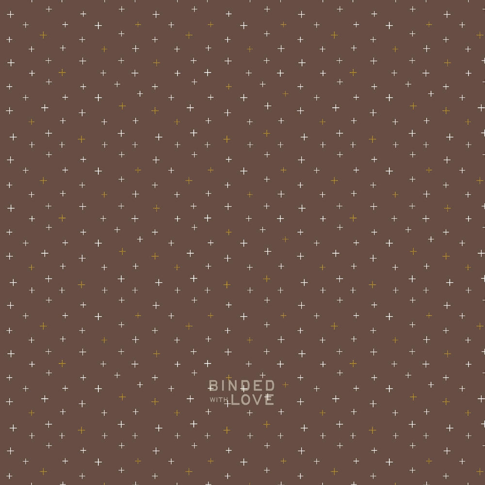 Be Positive Chocolate Brown Metallic CS108-CB33M | Cotton + Steel Basics