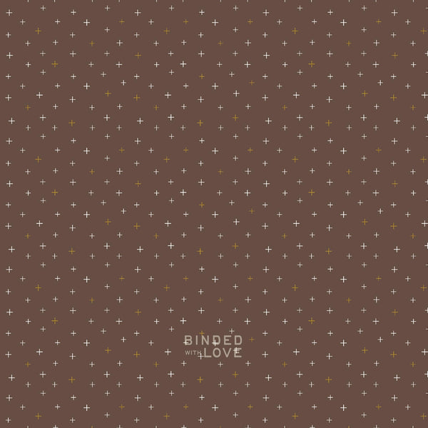 Be Positive Chocolate Brown Metallic CS108-CB33M | Cotton + Steel Basics