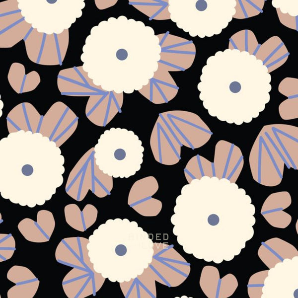Moonflower Dusk Black 229090 | Firefly Moon by Leah Duncan
