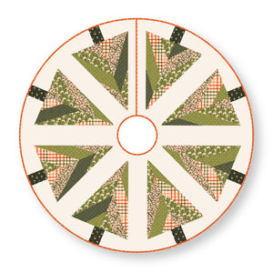 Painted Flower Bunch Green 229026 | Crimson and Evergreen by Kay’s Illustrations