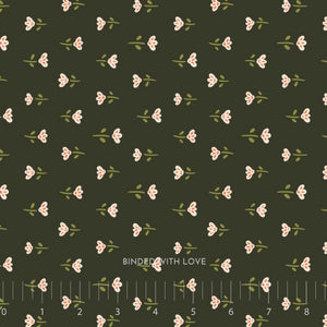 Blooming Little Flowerets Dark Forest 229020 | Crimson and Evergreen by Kay’s Illustrations