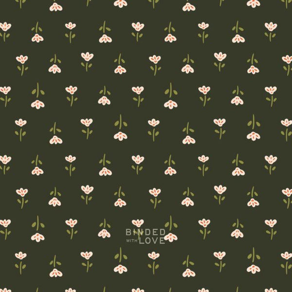 Blooming Little Flowerets Dark Forest 229020 | Crimson and Evergreen by Kay’s Illustrations