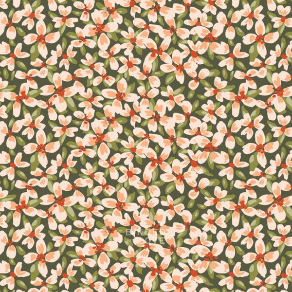 Ditsy Flowerbed Day 229022 | Crimson and Evergreen by Kay’s Illustrations