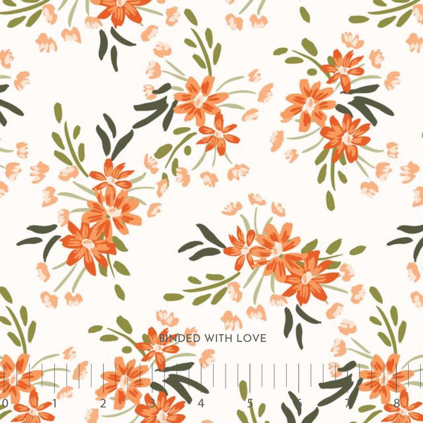 Warm Sprouts White 229024 | Crimson and Evergreen by Kay’s Illustrations