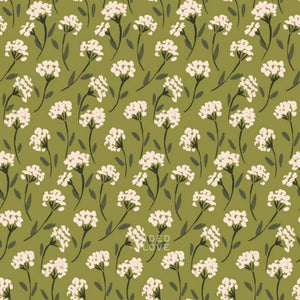 Painted Flower Bunch Green 229026 | Crimson and Evergreen by Kay’s Illustrations