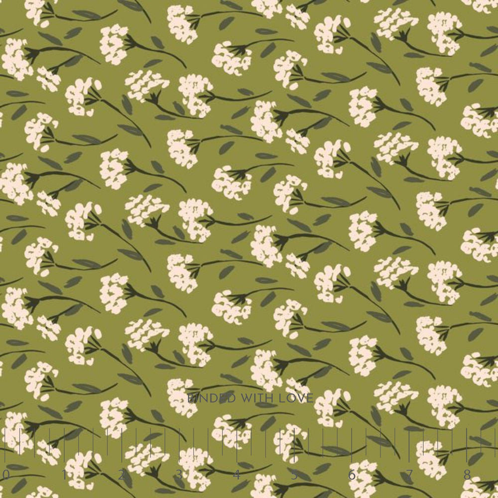 Painted Flower Bunch Green 229026 | Crimson and Evergreen by Kay’s Illustrations
