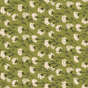 Painted Flower Bunch Green 229026 | Crimson and Evergreen by Kay’s Illustrations
