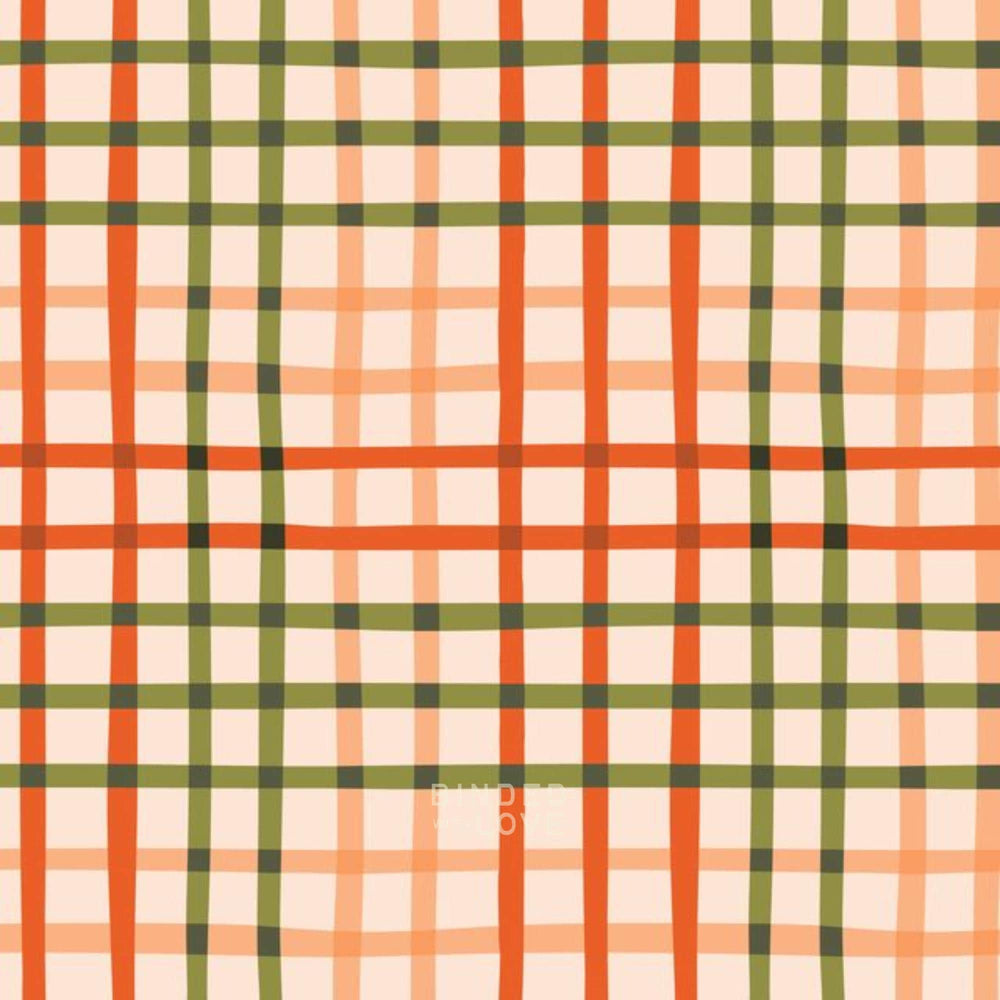 Wavy Fun Checks Blush 229028 | Crimson and Evergreen by Kay’s Illustrations