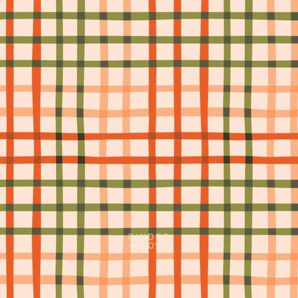 Wavy Fun Checks Blush 229028 | Crimson and Evergreen by Kay’s Illustrations