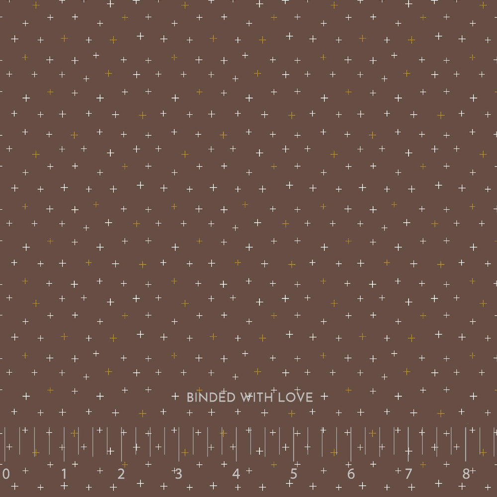 Be Positive Chocolate Brown Metallic CS108-CB33M | Cotton + Steel Basics