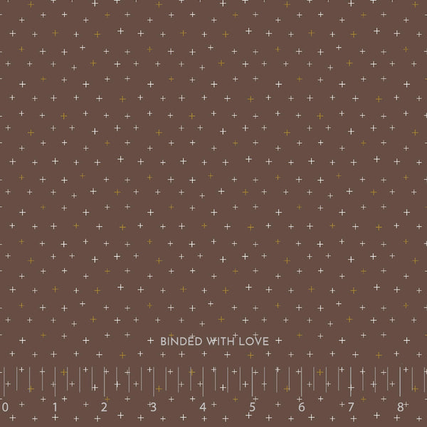Be Positive Chocolate Brown Metallic CS108-CB33M | Cotton + Steel Basics