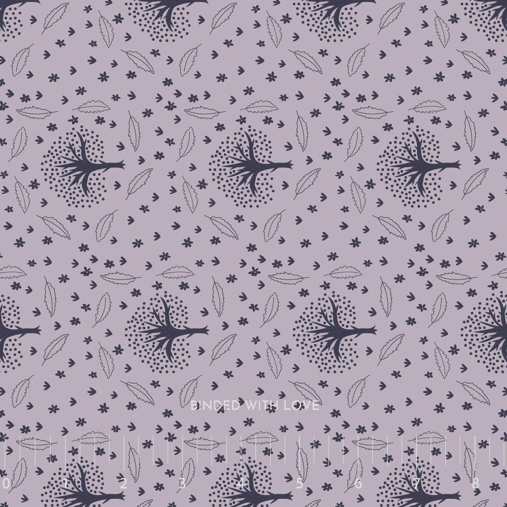 Winter Thicket Lavender Gray 229518 | Whimsical Forest Floor by Mel Armstrong