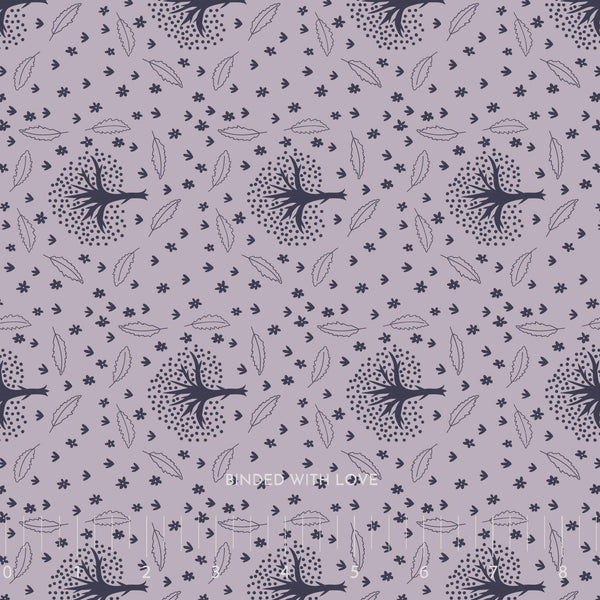 Winter Thicket Lavender Gray 229518 | Whimsical Forest Floor by Mel Armstrong