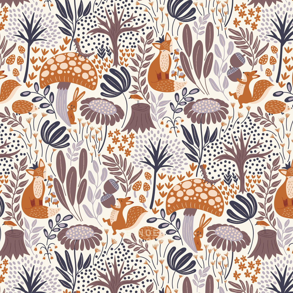 The Woodlander's Tale Ivory 229527 | Whimsical Forest Floor by Mel Armstrong