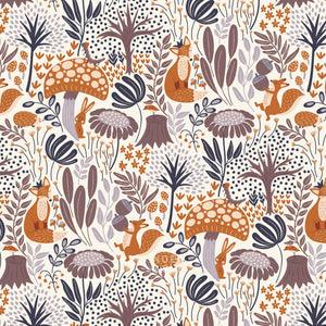 The Woodlander's Tale Ivory 229527 | Whimsical Forest Floor by Mel Armstrong