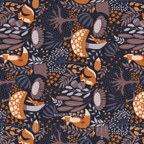 The Woodlander's Tale Midnight 229528 | Whimsical Forest Floor by Mel Armstrong