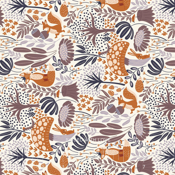 The Woodlander's Tale Ivory 229527 | Whimsical Forest Floor by Mel Armstrong