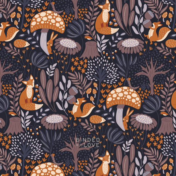 The Woodlander's Tale Midnight 229528 | Whimsical Forest Floor by Mel Armstrong