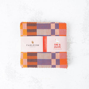 Fine and Dandy 5" Fabric Squares | Fableism Supply Co. | 5 inch Charm Pack | Yarn Dyed Woven Precuts | 48 Pieces