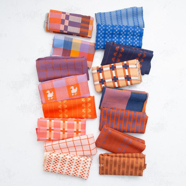Fine and Dandy 5" Fabric Squares | Fableism Supply Co. | 5 inch Charm Pack | Yarn Dyed Woven Precuts | 48 Pieces