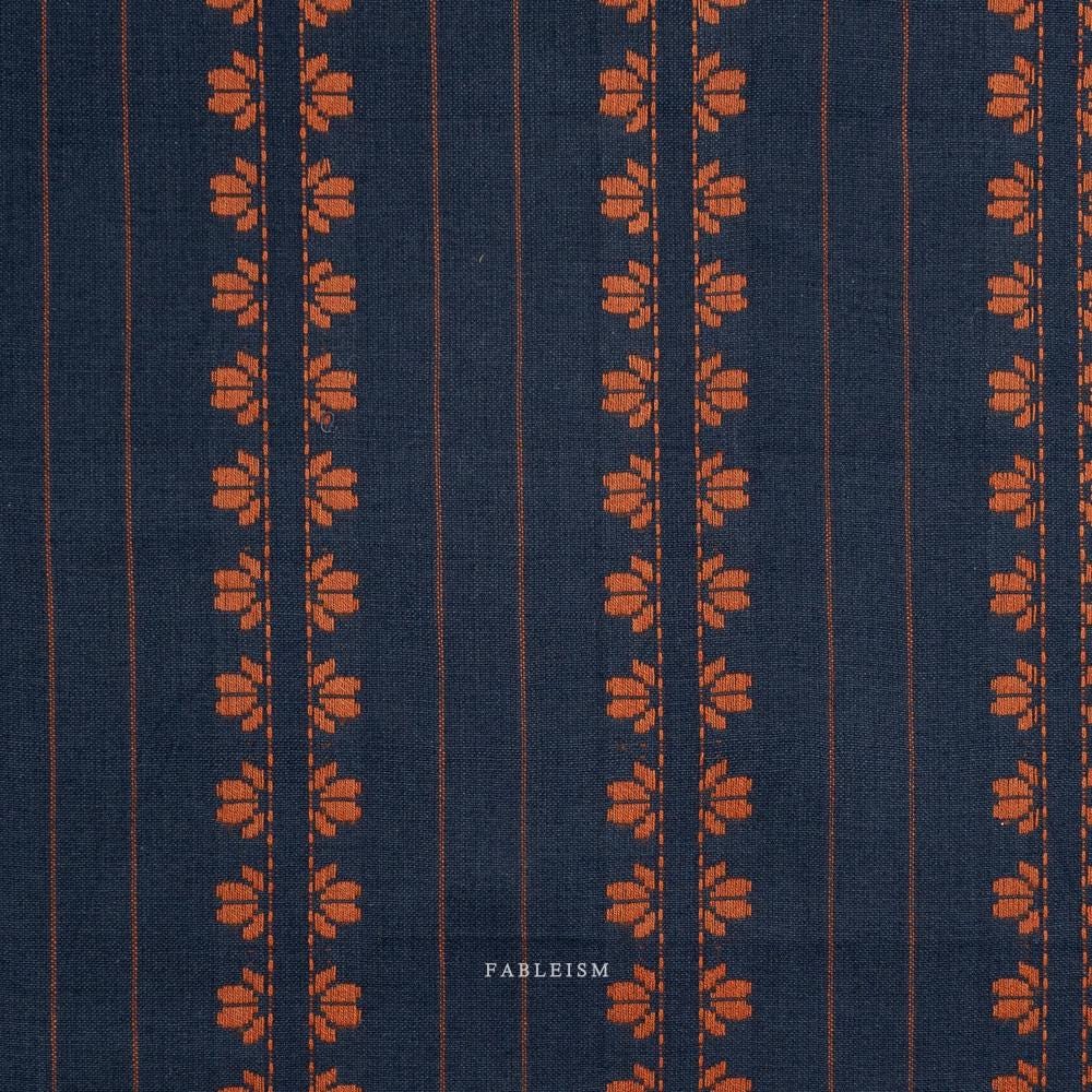 Deco Stripe in Navy/Spice FND-07-DEC-NAVYSPICE | Fine and Dandy by Fableism Supply Co.