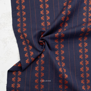 Deco Stripe in Navy/Spice FND-07-DEC-NAVYSPICE | Fine and Dandy by Fableism Supply Co.