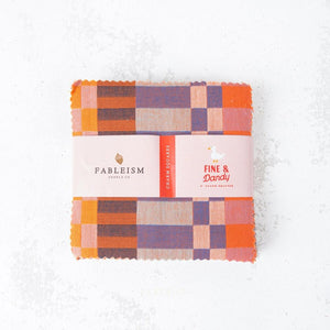 Fine and Dandy 5" Fabric Squares | Fableism Supply Co. | 5 inch Charm Pack | Yarn Dyed Woven Precuts | 48 Pieces