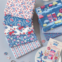 PREORDER Tilda Village Life Winter Colorway Bundle | Precut Bundle | 17 Prints | Fat Quarter Bundle | Half Yard Bundle
