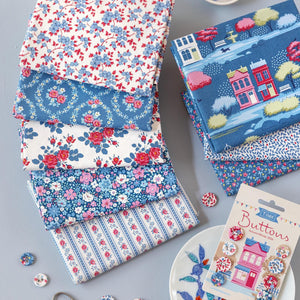 PREORDER Tilda Village Life Winter Colorway Bundle | Precut Bundle | 17 Prints | Fat Quarter Bundle | Half Yard Bundle