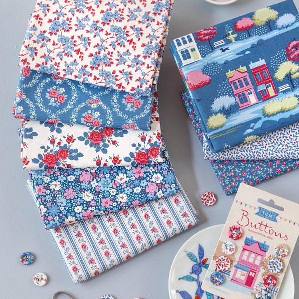 PREORDER Tilda Village Life Winter Colorway Bundle | Precut Bundle | 17 Prints | Fat Quarter Bundle | Half Yard Bundle