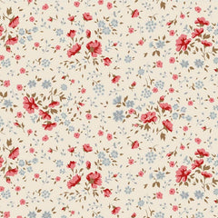 Tilda Wideback Ellie Red/Slate TIL150014 | 108” Wide Quilt Backing Fabric | Continuous Yardage