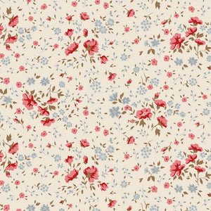 Tilda Wideback Ellie Red/Slate TIL150014 | 108” Wide Quilt Backing Fabric | Continuous Yardage