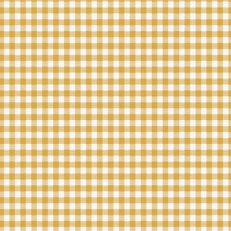 Tilda Wideback Woven Gingham Yellow TIL150015 | 108” Wide Quilt Backing Fabric | Continuous Yardage