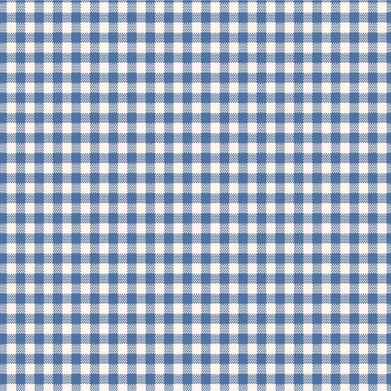 Tilda Wideback Woven Gingham Blue TIL150016 | 108” Wide Quilt Backing Fabric | Continuous Yardage