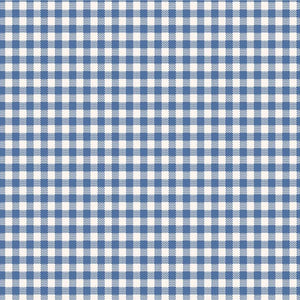 Tilda Wideback Woven Gingham Blue TIL150016 | 108” Wide Quilt Backing Fabric | Continuous Yardage