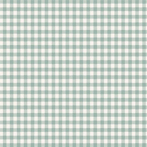Tilda Wideback Woven Gingham Duckegg TIL150017 | 108” Wide Quilt Backing Fabric | Continuous Yardage