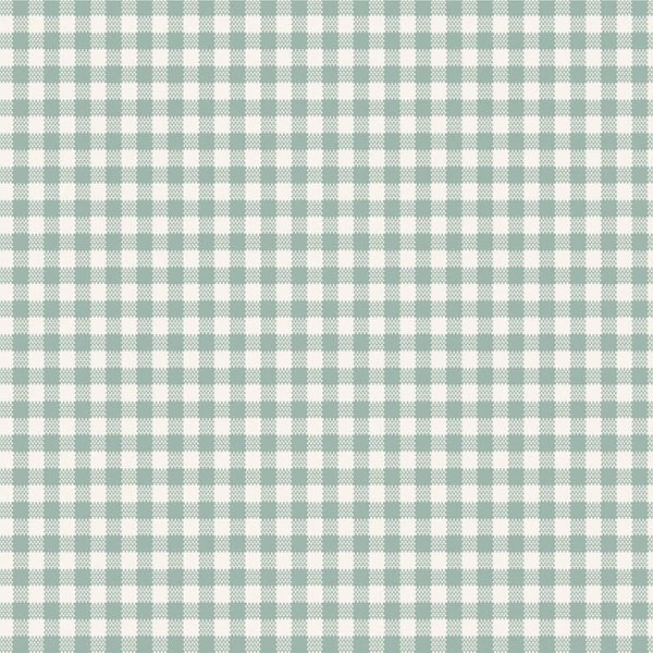 Tilda Wideback Woven Gingham Duckegg TIL150017 | 108” Wide Quilt Backing Fabric | Continuous Yardage