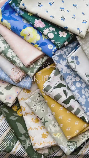 A Year In Petals by Bonnie Christine | Full Collection 16 Prints + Binding Fab | Art Gallery Fabrics | Fat Quarter Bundle | Half Yard Bundle