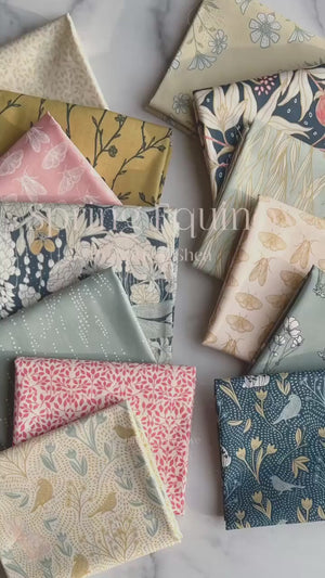 Growing Buds Shadow SPE68301 | Spring Equinox by Katie O'Shea | Art Gallery Fabrics | Continuous Yardage | End of Bolt | Destash