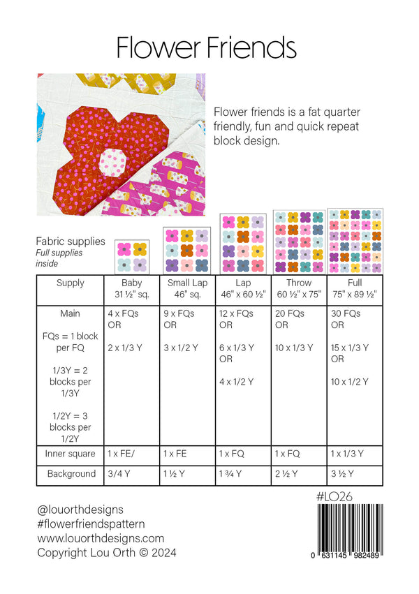 Flower Friends Quilt pattern