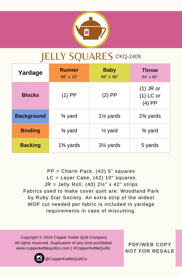 Jelly Squares | CKQ-2409 Quilt Pattern