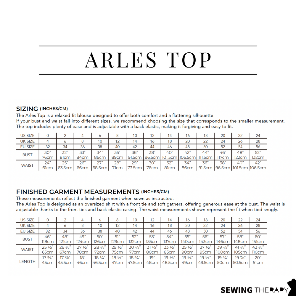 PDF Arles Top Pattern - Sewing Therapy