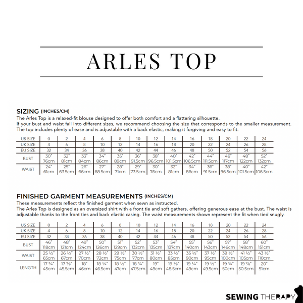 PDF Arles Top Pattern - Sewing Therapy