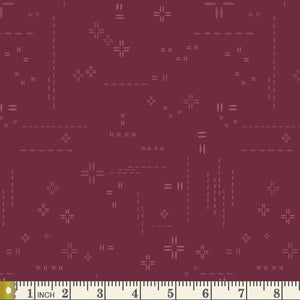 Borgogna DSE-711 | Decostitch Elements by Art Gallery Fabrics | Quilting Fabric | Continuous Yardage | Fat Quarter | Red Blender Fabric