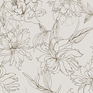 Fair Peonies Traced DCD-31610 | Decadence by Katarina Roccella | Art Gallery Fabrics | Quilting Fabric | Continuous Yardage | Fat Quarter