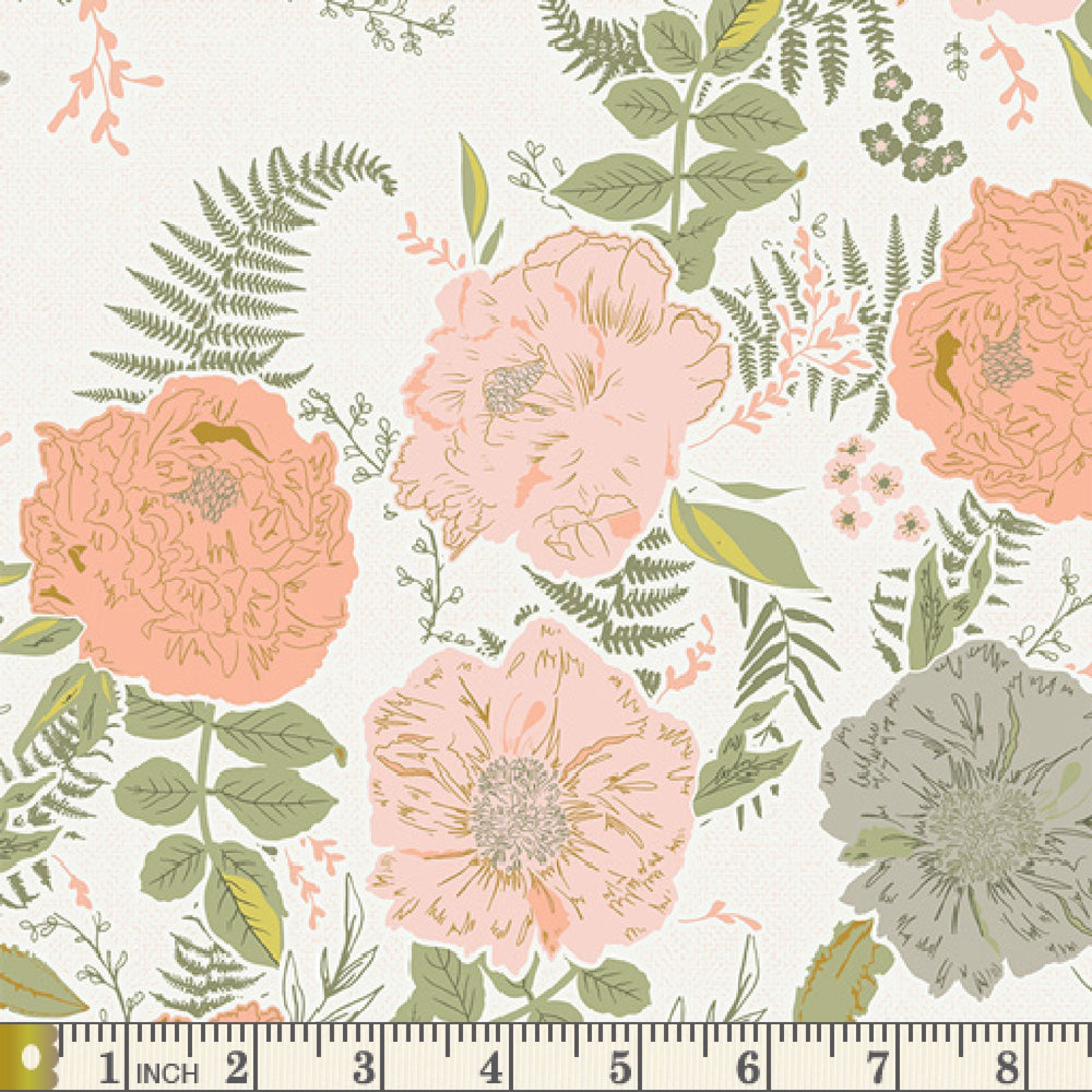 Gathered Foraged Garland Peony GTH-37500 | Gathered by Bonnie Christine | Art Gallery Fabrics | Continuous Yardage | Fat Quarter