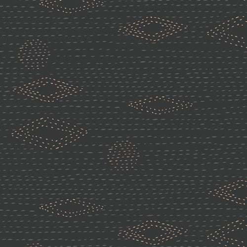 Kantha Charcoal KSM-83301 | Kismet by Sharon Holland | Art Gallery Fabrics | Continuous Yardage | Fat Quarter