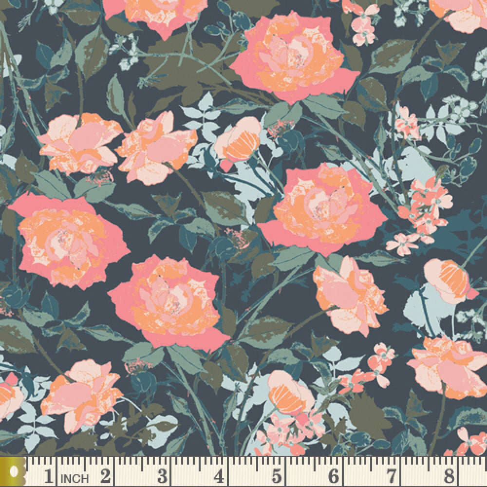 Rosemantic Trellis Dim PIC-39450 | Picturesque by Katarina Roccella | Art Gallery Fabrics | Floral Quilting Fabric | Yardage | Fat Quarter