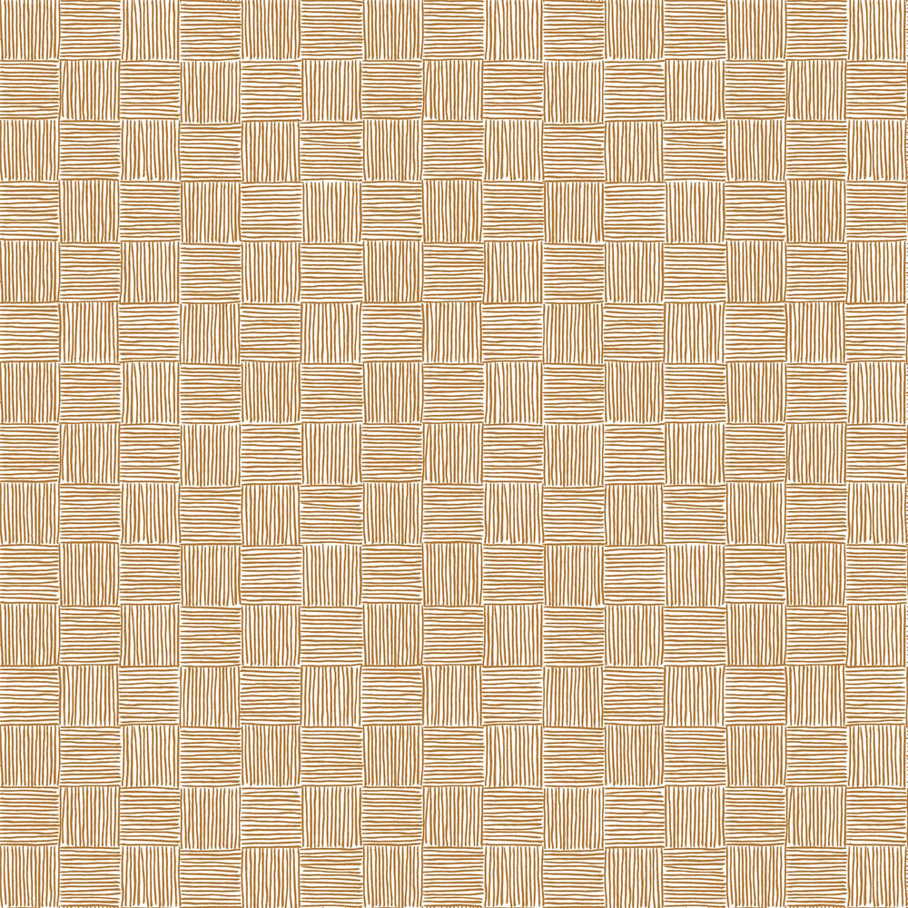 Haystack Plaid Stripe Curry LV305-CU3 | Along the Fields by Loes van Oosten | Cotton + Steel | Continuous Yardage | Fat Quarter