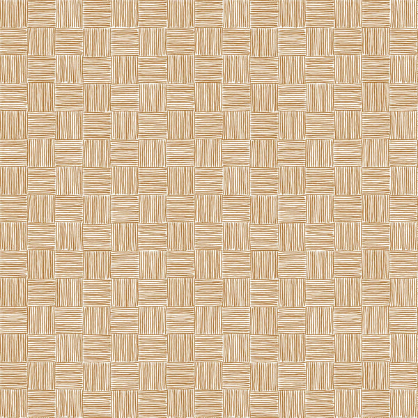 Haystack Plaid Stripe Curry LV305-CU3 | Along the Fields by Loes van Oosten | Cotton + Steel | Continuous Yardage | Fat Quarter